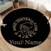 AFC Ajax Custom Name Round Area Rug,Carpet Rug for Living Room Bedroom Sofa Playroom Decor,Non-slip Floor Mat