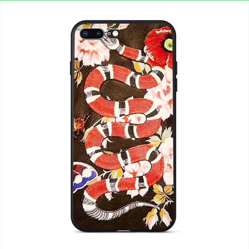 Flower Snake Painting Phone Cases For iphone 11 11Pro Max 8 7 6 6S Plus X XS MAX 5 5S SE 2020 XR Personalised Soft TPU Back Capa