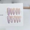 Wearing Nail Handmade Fake Nail Patches High-end Purple Lavender Gypsum Flower Nail Art Products Can Be Detached and Used