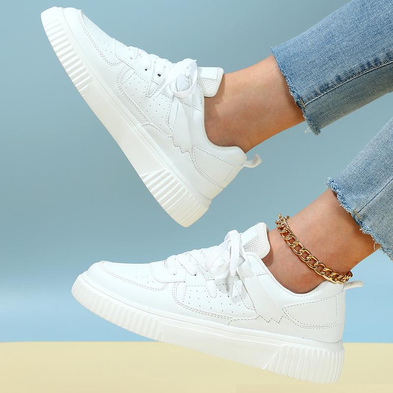 Women's Board Shoes Low-top Casual Sneakers Men PU Leather Running Walking Sports Shoes Classic Fitness Platform Shoes