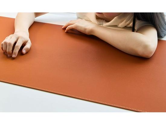 Großes einfarbiges Leder-Mauspad - Esports & Büro-Schreibtischmatte für Laptop und Tastatur