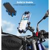 Motorcycle Phone Mount With Vibration Dampener, Anti-Shake Bike Phone Holder With Aluminum Alloy Handlebar Clamp, One-Handed Operation Motorcycle