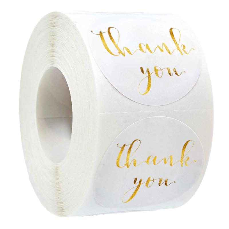 Thank You Round Sealing Stickers for Baking and Packaging