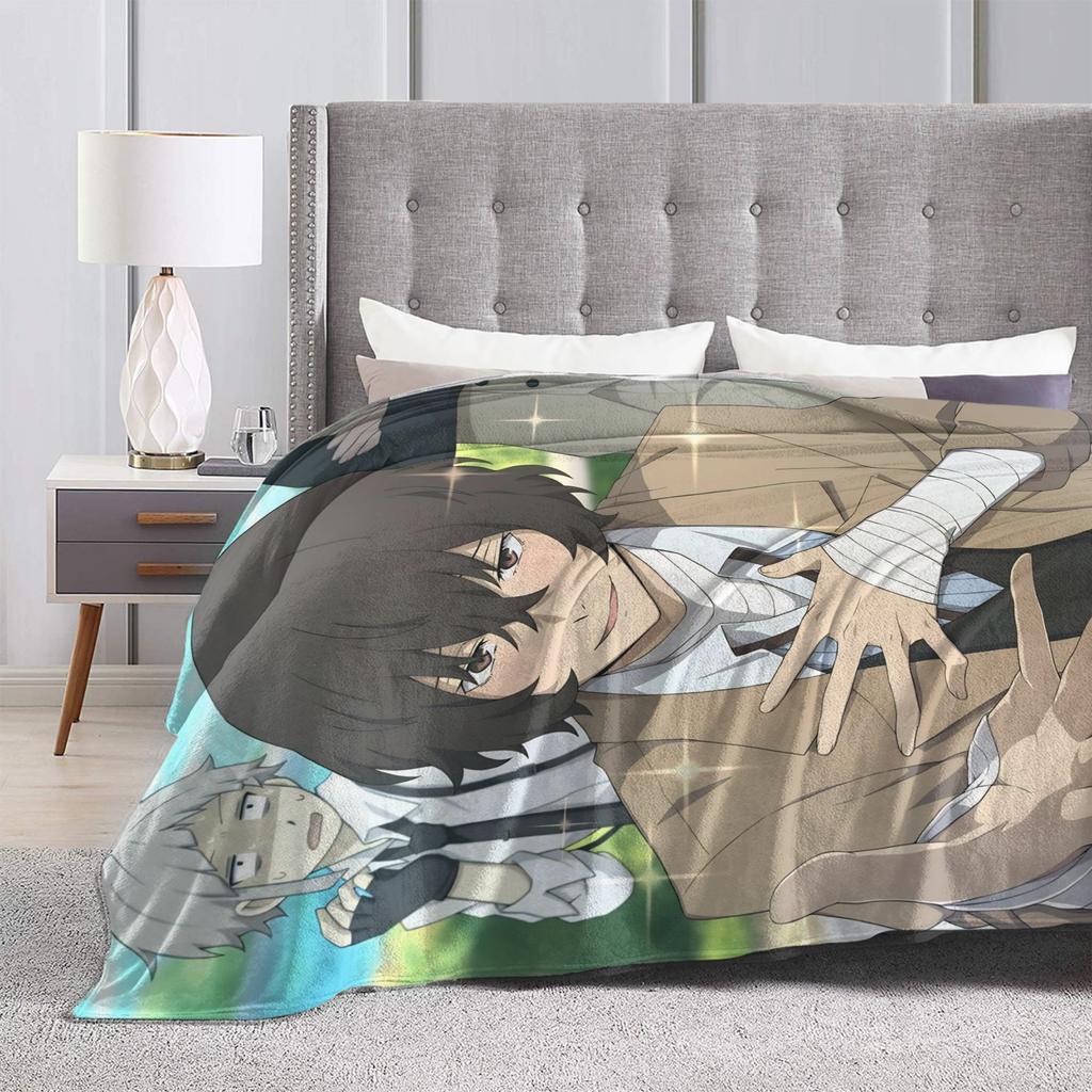 Dazai Bungo Stray Dogs Blanket Quality Warm Bedding Throws Autumn Kids Adult Bedroom Fluffy Bedspread