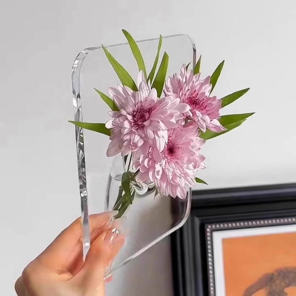 Luxury Glass Vase and Frame: Stylish Office and Living Room Decor for Hydroponic Flower Arrangements
