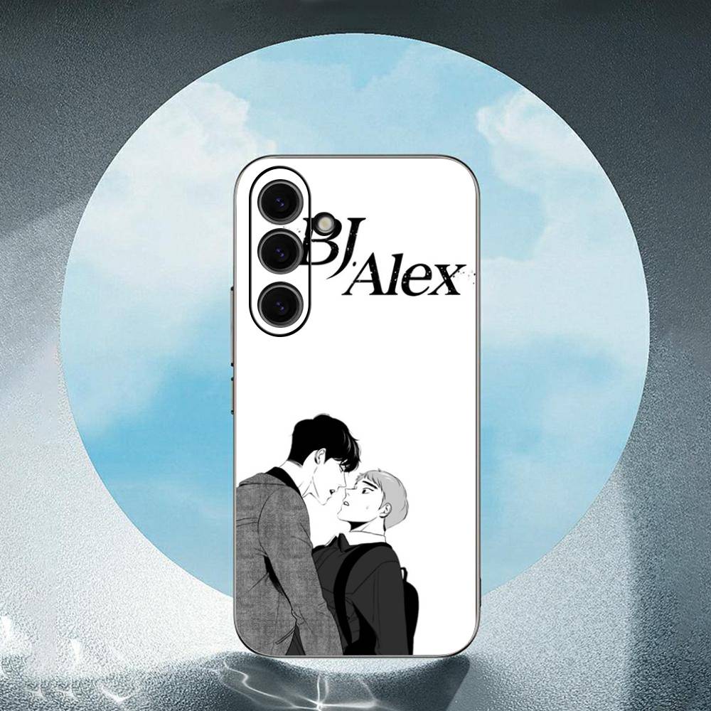 B-BJ A-Alex For Samsung Galaxy S25 S24 S23 Ultra S22 S21 Plus S20 Black Soft Silicone Protective Case