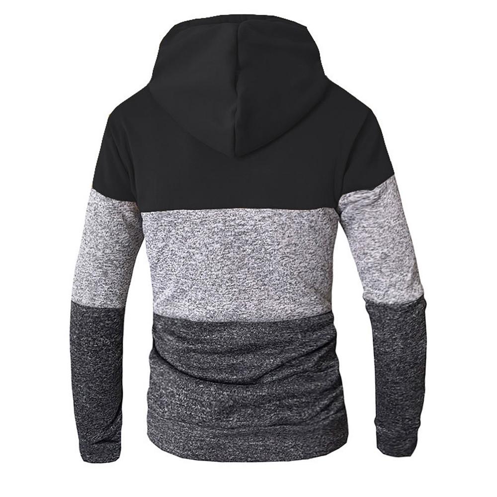 Mens  Winter Casual Long Sleeve Slim Pocket Fit Hoodies Blouse Top
