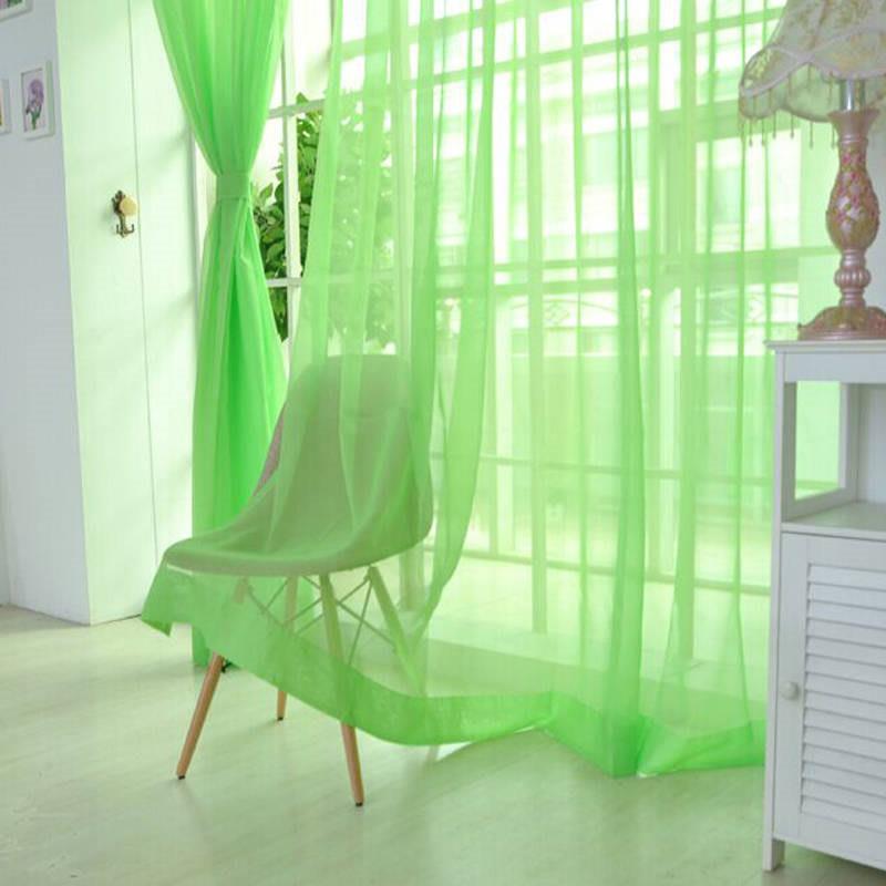 Colorful Floral Tulle Door Window Curtain Sheer Valances Scarf Curtain