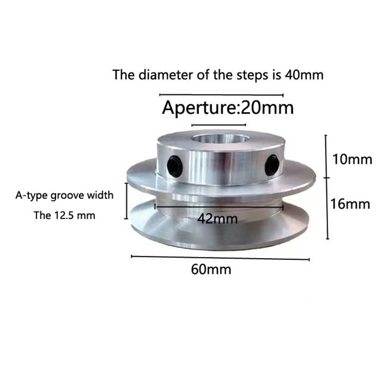 Aluminum Alloy 40Mm 60Mm 80Mm V-Belt Pulley, Single Groove, A- Type V-Belt Pulley High Quality 1Pcs V-Belt Pulley