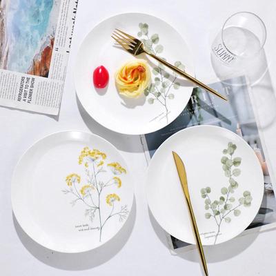 Nordic Style Set of 4 Creative Cartoon Ceramic Dinner Plates