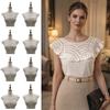 Fashion Embroidery Lace Neckline DIY White Curved Neckline Hollowed-out Handmade Lace Trim Slim Clothes Sewing Applique