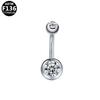 Titanium F136 Navel Ring with Diamond Ball for Daily Wear
