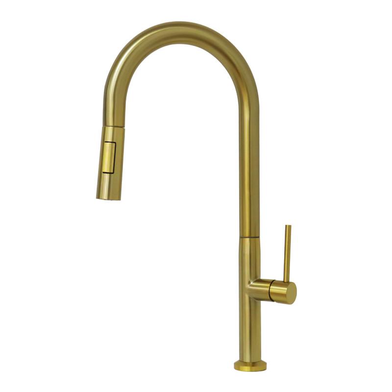 Grey Pull Out Kitchen Faucet Brushed Gold Sink Faucet Mixer Tap 360 degree rotation torneira cozinha mixer taps Kitchen Tap