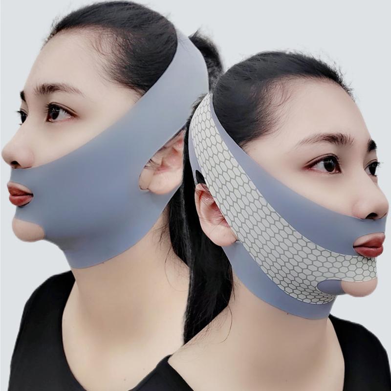 מתיחת פנים עם שינה פנים V Shaper תחבושת הרזיה תחבושת צורת הרפיה הרמת סנטר כפול עיסוי להקה לדילול פנים