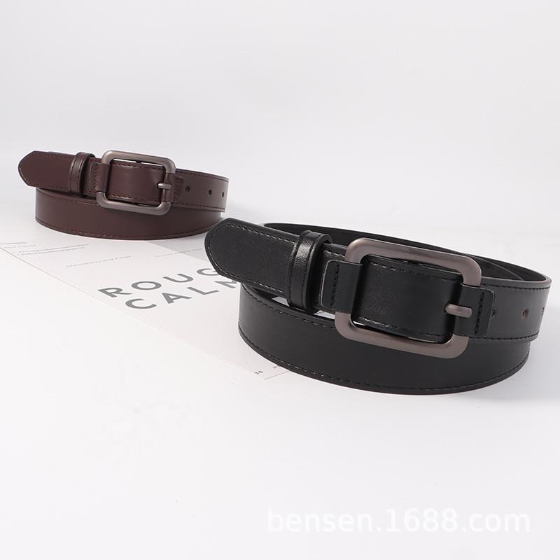 Black Cool Edgy Jeans Belts Student Waistband Adjustable Length Adult Young