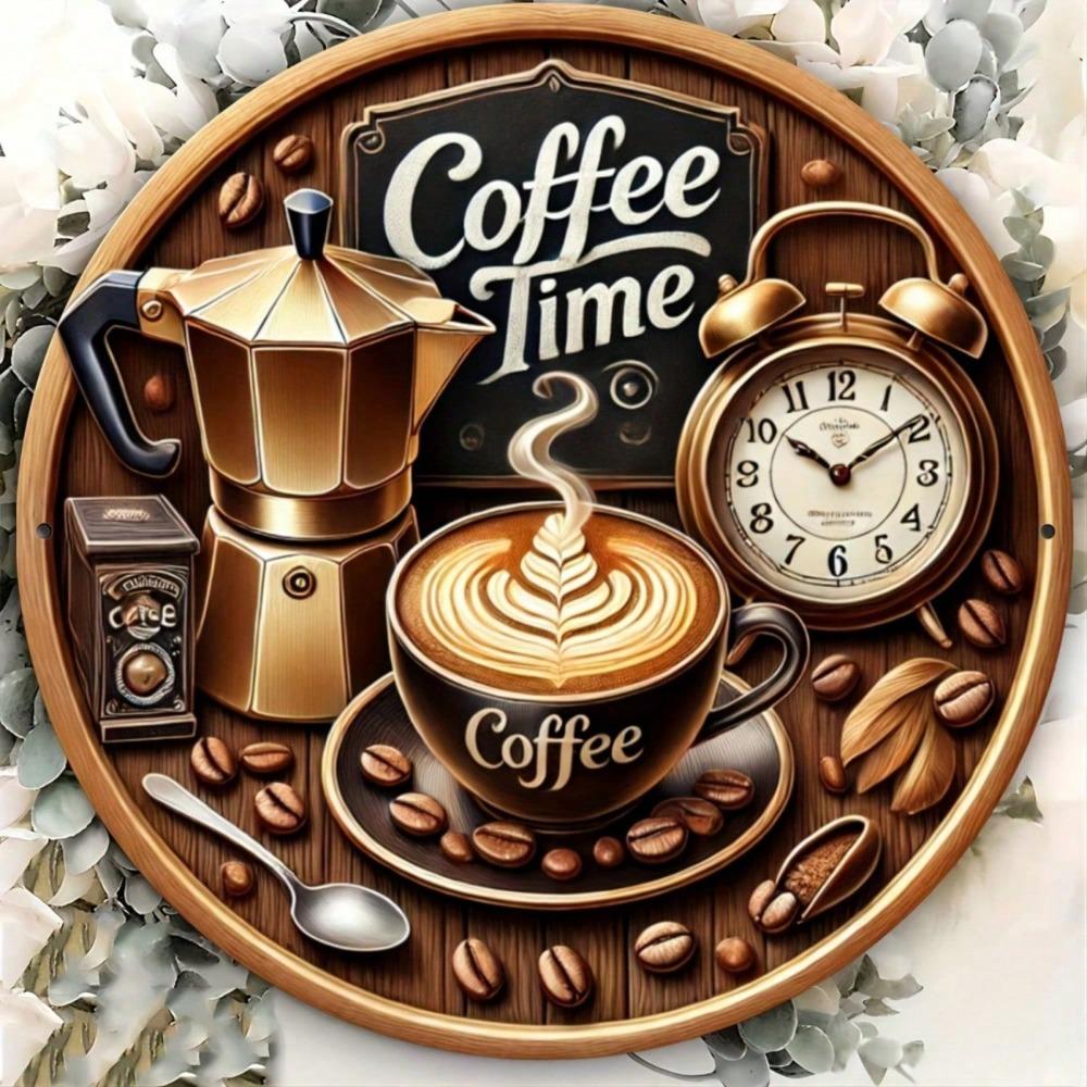 Random Style Vintage Metal Tin Sign Coffee Time Plaque Wall Decor Home Garden Cafe Bar Shop Farmhouse