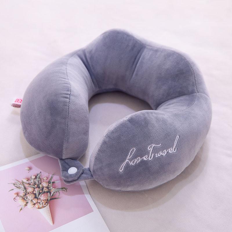 Cozy Plush U-shaped Neck Pillow With Pp Cotton Filling Perfect For Office Naps And Travel