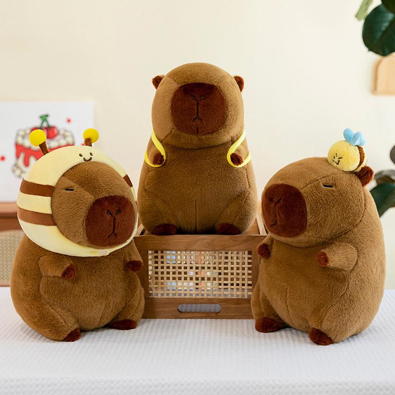 New Kapibala Bee Capybara Plush Toys Children's Birthday Gift Capybara Doll Bee Doll