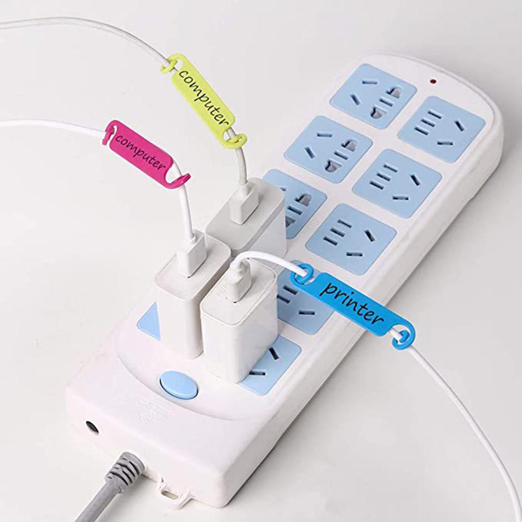Cable Identification Label Cable Label Cable Sticker Multicolor Cable Marker TPR Material for USB Computer Phone Charger