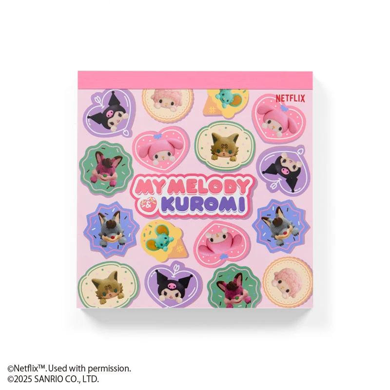 

Sanrio Netflix MY MELODY & KUROMI Персонажи Sanrio Квадратный блокнот для записей Япония НОВЫЙ