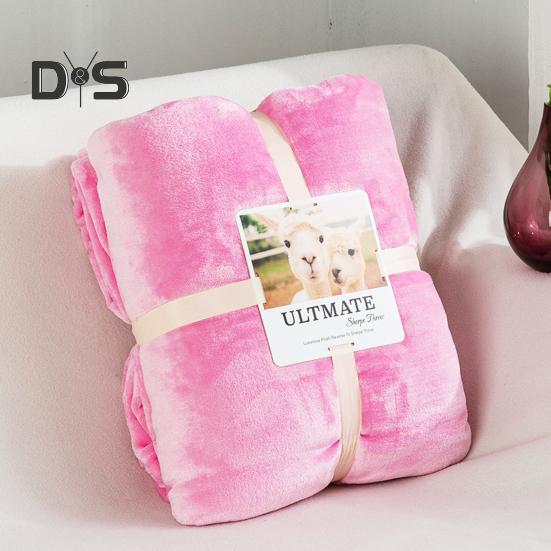 Flannel Blanket Thickened Double-sided Fluff Plush Solid Color Office Nap Dormitory Home Bed Sofa Travel Cozy Warm Winter Blanket