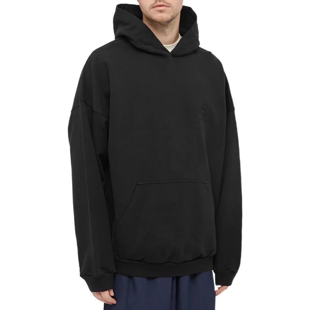 Balenciaga Back Logo Popover Hoodie 'Black' Men's 674986TLV971069