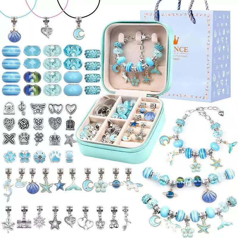 DIY Handmade Crystal Bead Bracelet Set for Kids - Jewelry Craft Kit & Festival Gift