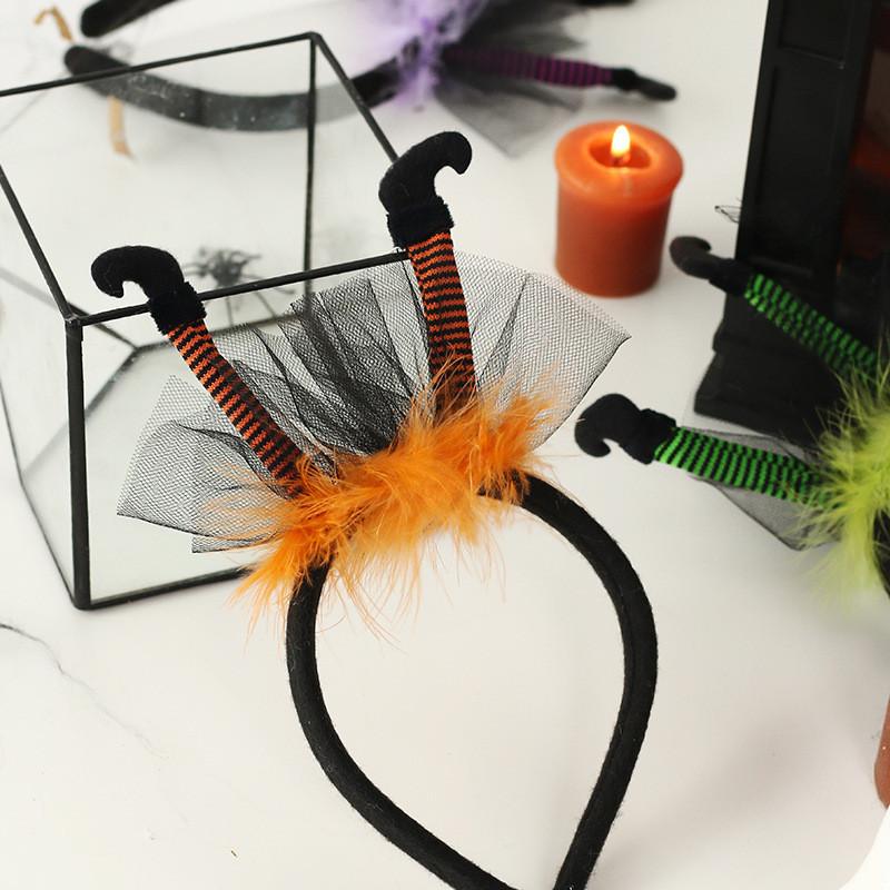 Leg Witch Halloween Headband Costume Accessory For Cosplay Parties And Gifting