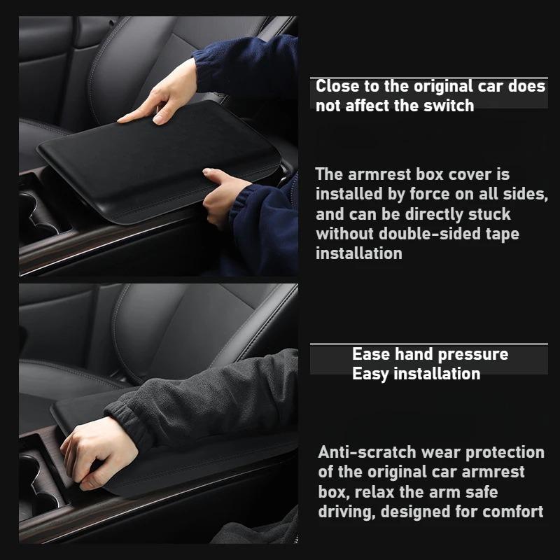 Center Console Arm Rest Protector Case Pad for Tesla Model X S Armrest Box Protective Cover Anti-scratch TPE Car Accessories