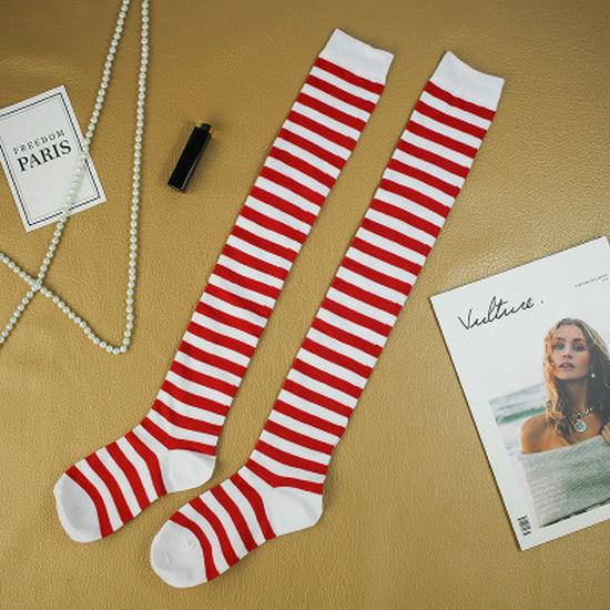 Japanese-Style High-Top Lace Knit Over-the-Knee Thigh High Cotton Socks and Leg Warmers for Women