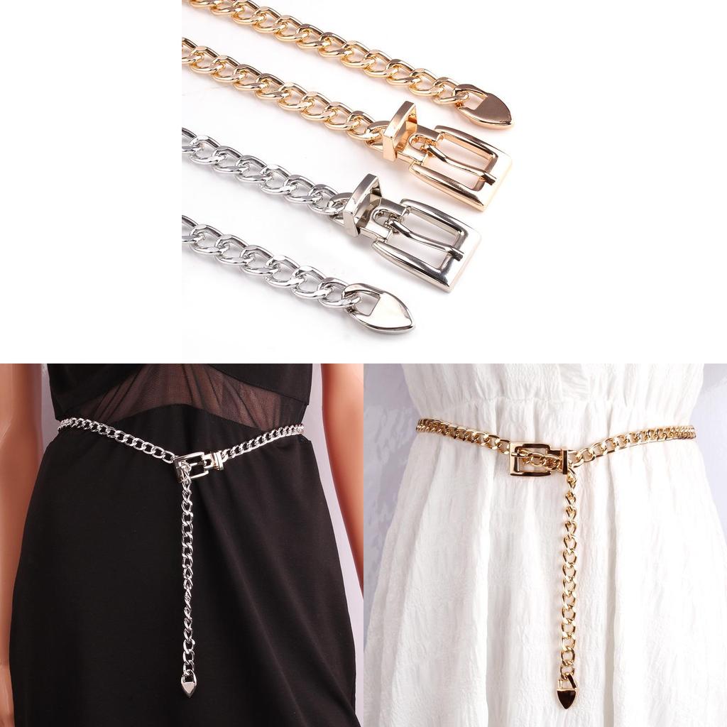 Style Metal Waist Chain For Women With Pearl Buckle Trendy Hip Hop Jewelry