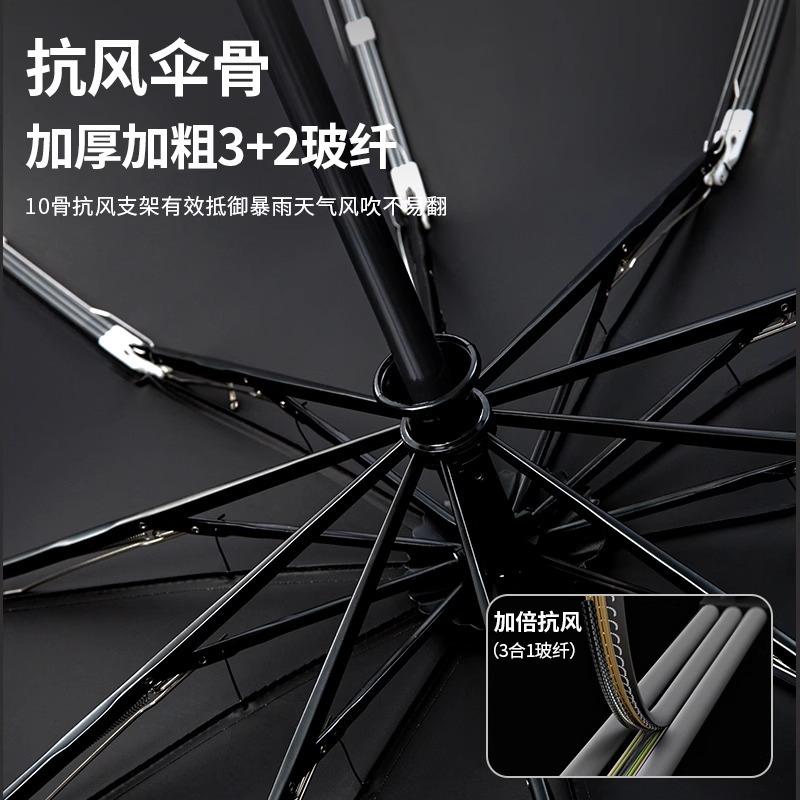 Umbrella automatic umbrella sunny and rainy parasol female enlarged thickened and reinforced rainproof folding umbrella large double umbrella