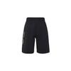 Anta Solid Logo Waist Straight-Leg Drawstring Woven Shorts Men Bottoms Basic-Black 152327501-2