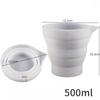 Silicone Resin Measure Cups Graduated Silicone Measuring Collapsible Long Mouth Silicone Measuring Cups for Epoxy Molds
