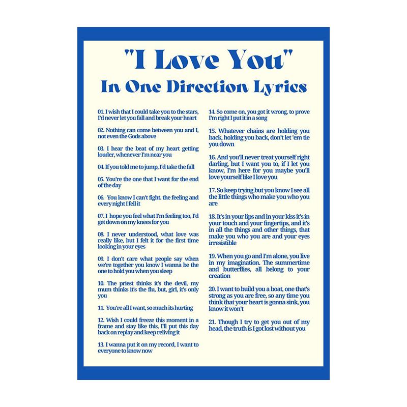 

Способы сказать «Я люблю тебя» Картина на холсте с текстами песен Плакат Скандинавское настенное искусство Ретро-музыка Цитаты Картина Печать для гостиной Домашний декор 21x30cm No Framed