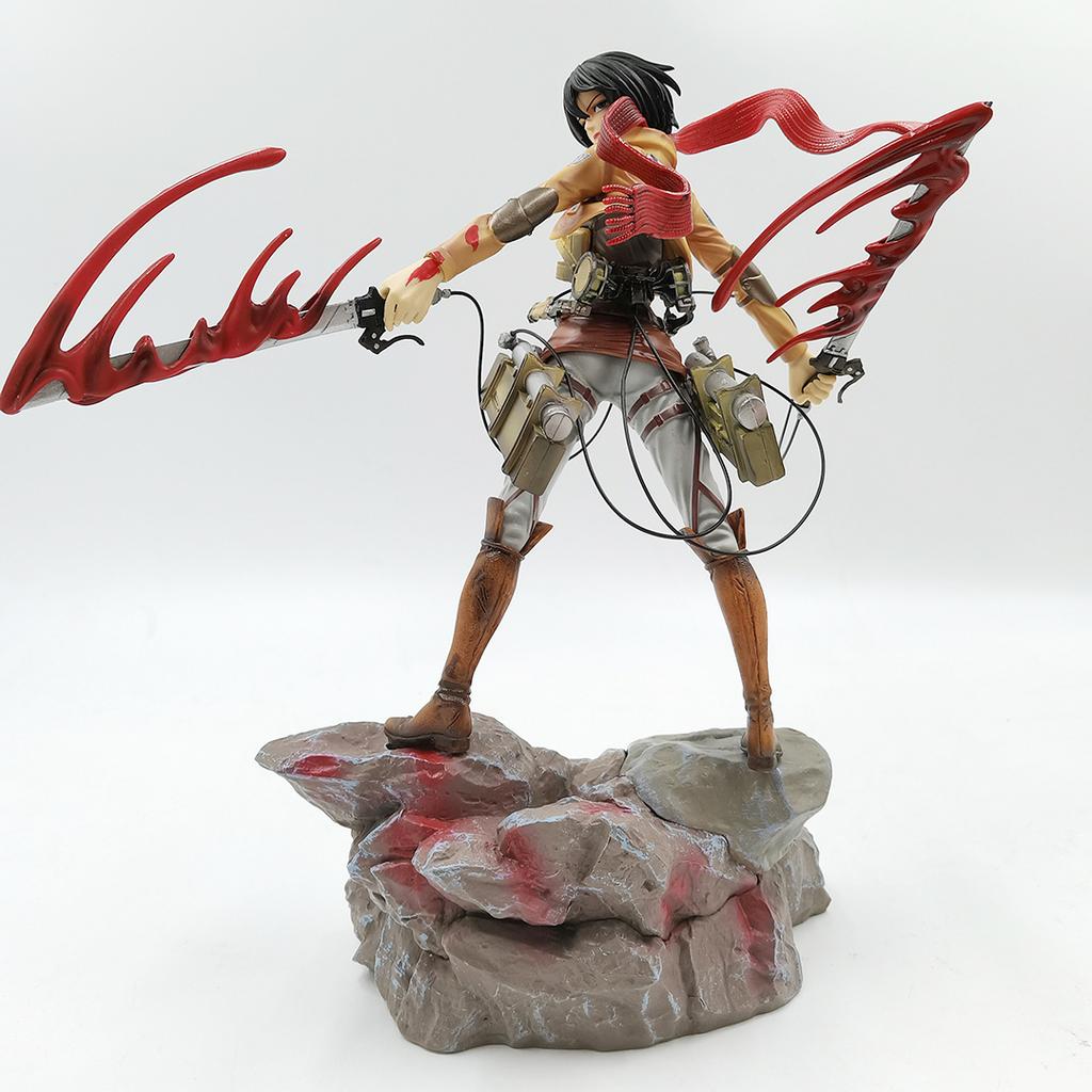 Animation Attack on Titan Figure Shingeki no Kyojin Levi Mikasa Ackerman POLYVINYL CHLORIDE Action Figure Plaything GK Game Statue Collector Miniature