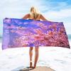 Pink Cherry Blossoms Sand Free Beach Towel Oversized Absorbent Bath Towel Large Hand Towels for Swimming Bathroom Spa Pool