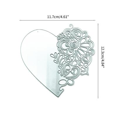 Metal Die Cuts Heart Lace Embossing Stencil Cutting Dies for Card Making Scrapbooking Paper Craft DIY Template Handmade