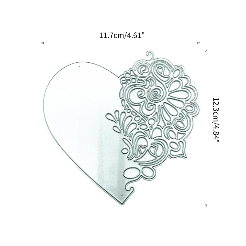 Herz Spitze Metall-Stanzformen DIY Basteln Kohlenstoffstahl Präge-Schablone Schablone Scrapbooking für Karten Stanzteile Form