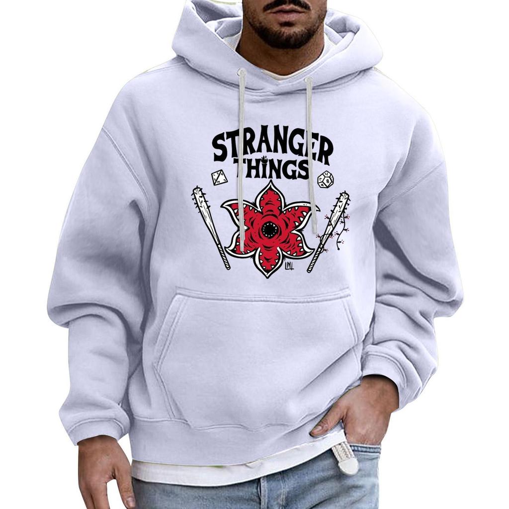 Herren Sport Freizeit Langarm Kapuzenpullover mit Tasche