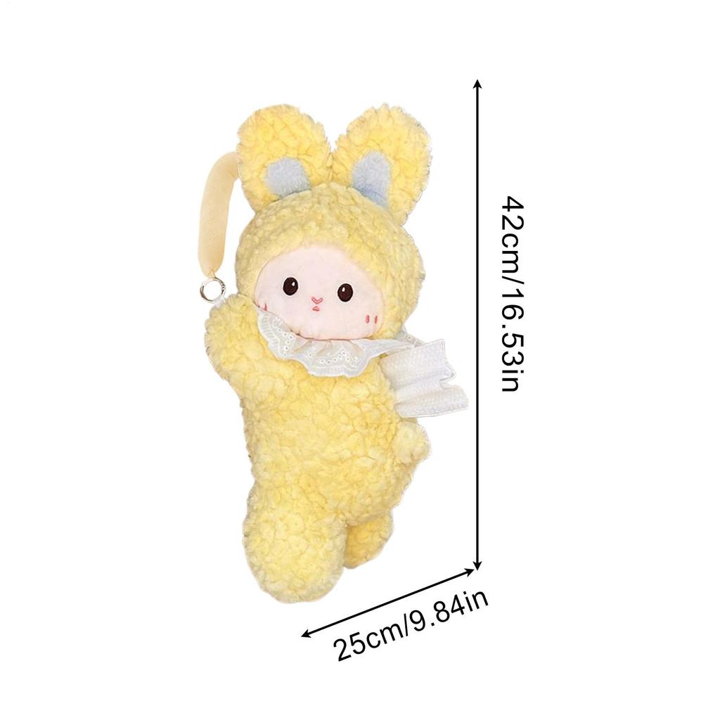 Napkin Holder For Car Cartoon Rabbit Napkin Dispenser Cute Tissue Box Cover For Truck RV Headrest Visor Console Armrest Desktop