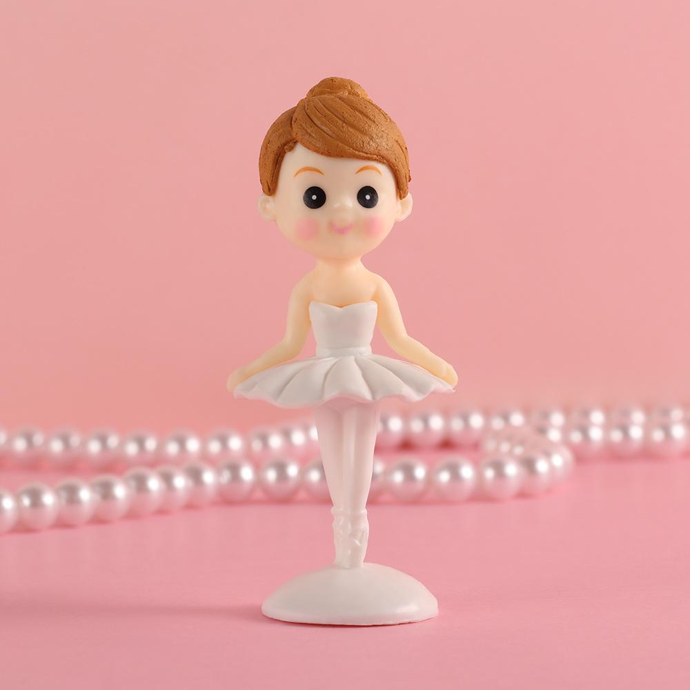 2pcs/set Elegant Ballet Girl Cake Topper for Birthday Party  Dessert Decoration Baby Shower Baking Supplies Love Gifts