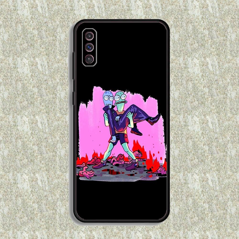 Solar Opposites Cartoon Phone Case For Samsung S23,23,22,30,21,10,9,Note20 Ultra,Lite,Ultra,5G,Plus,FE,Black Soft Case