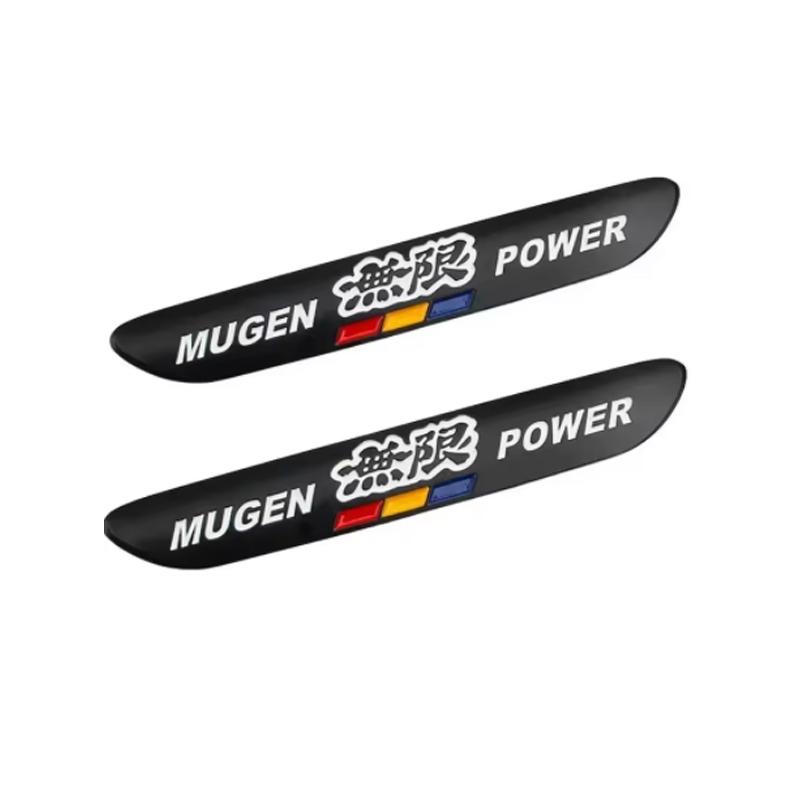 

Комплект из 2 штук x 3D Металлическая эмблема Mugen Power Наклейка на багажник автомобиля, брызговик для Honda Civic Accord C чёрный