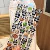 Cartoon Animal Embossed Sticker Educational Childrens Sticker For Scrapbooking Phone Cover Laptop Kid Room Decoration