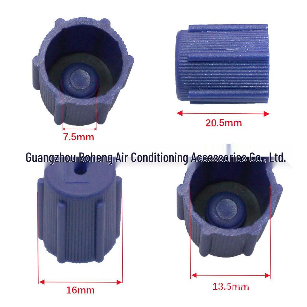 Pure Copper Car A/C Valve Stem Core Cap for High & Low Pressure Nozzles - European Models