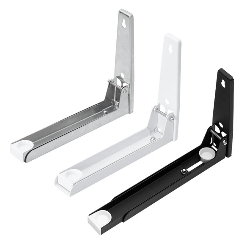 Heavy Duty 304 Stainless Steel Wall Mounted Microwave Oven Shelf Storage Rack Space Saving Kitchen Organization Tool