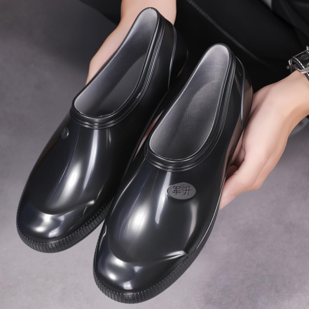 Rain shoes men's low-top rain boots shallow mouth chef non-slip shoe cover shoes summer