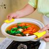 1 Pair Silicone Pot Ear Clip Creative Clip Cast Iron Pot Handle Microwave Oven Insulation Hand Clip Pot Ear Set