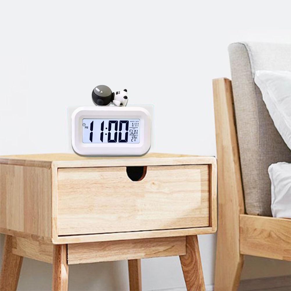 Fashion Desktop Multi-functional Clock Cute Cartoon LED Screen Desktop Electronic Alarm Data Time Calendar For Bedrooms Heavy